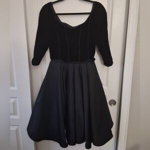 Victor Costa SZ 8 1980s Velvet Whimsigoth Short Vampire Ballgown Dress Rare Find